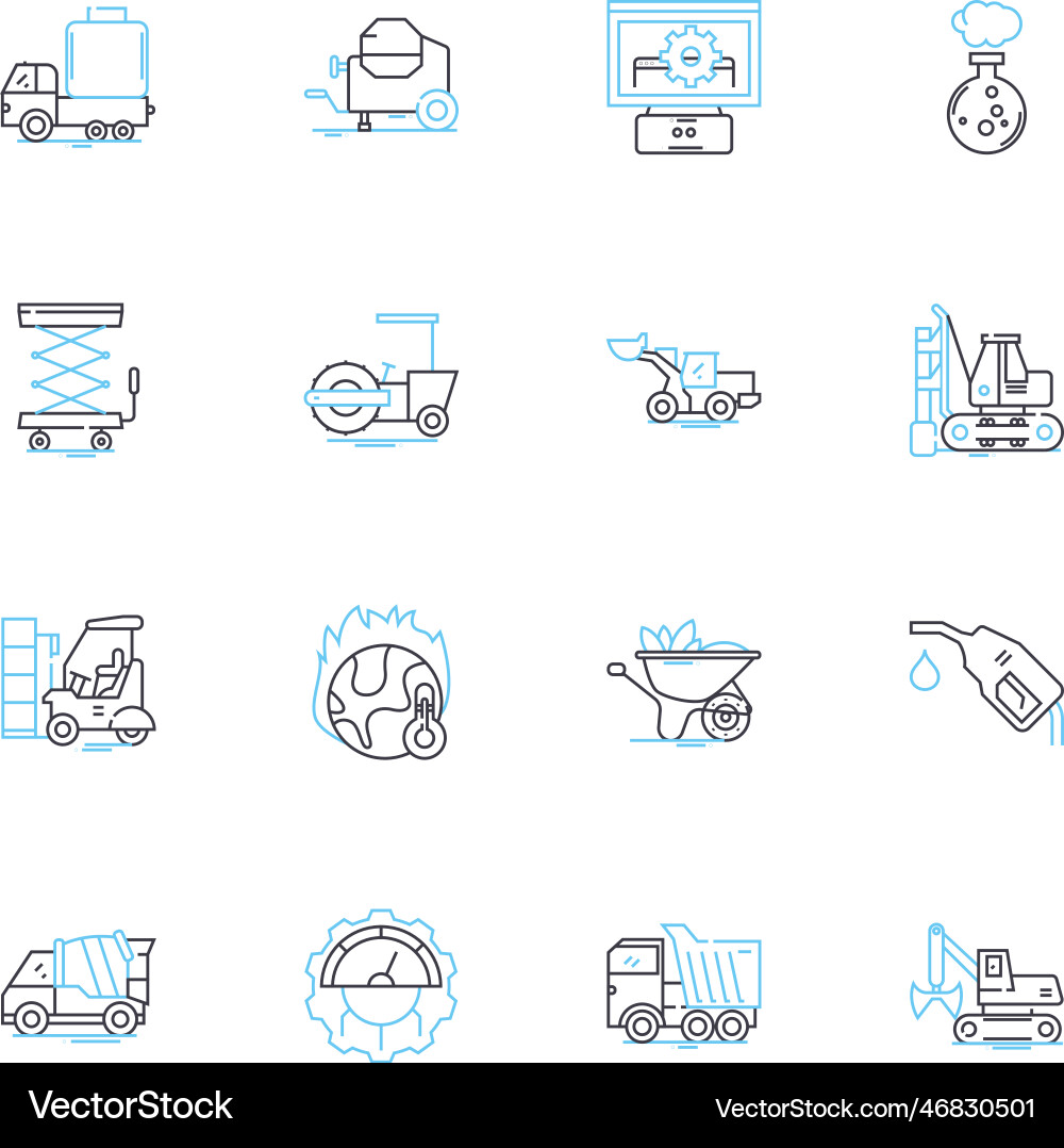 Surgical instruments linear icons set scalpel Vector Image