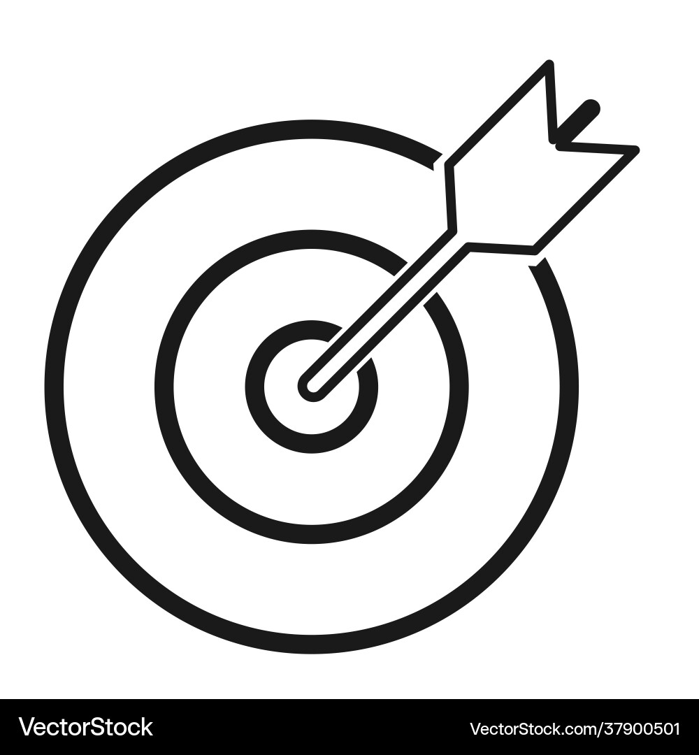 Target icon with arrow symbol for website etc web vector image