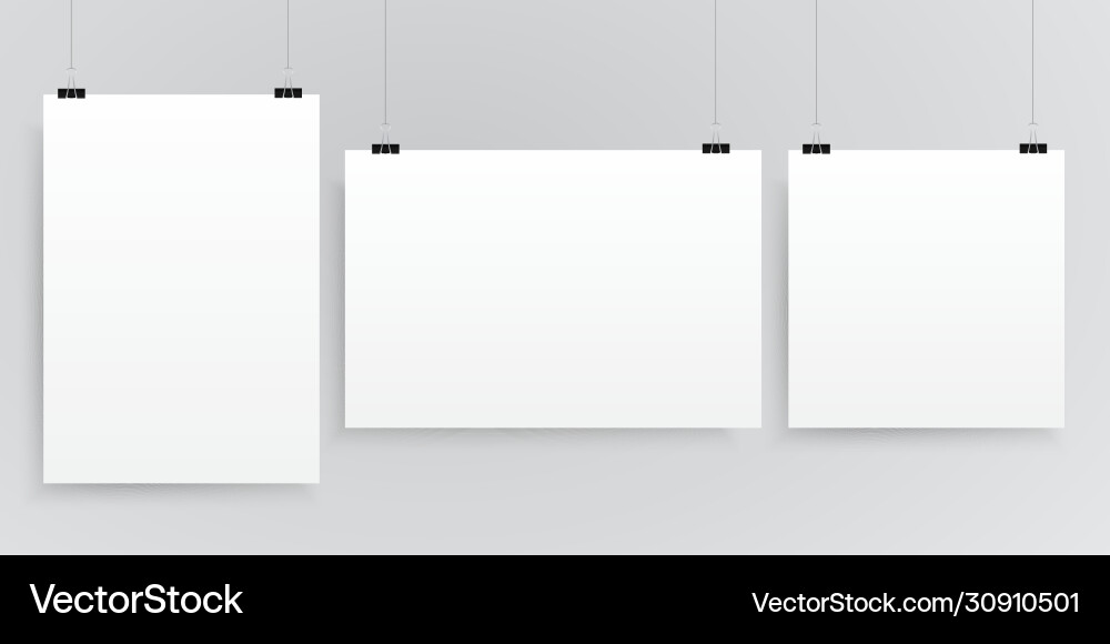 Three rectangle square format paper sheets Three rectangle square format paper sheets Vector Image
