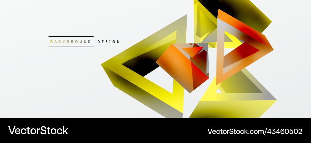 3d triangle abstract background basic shape 3d triangle abstract background basic shape Vector Image