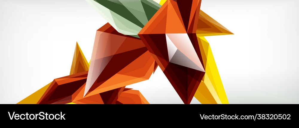 3d triangles and pyramids abstract Vector Image
