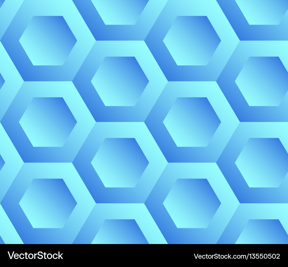 Abstract Background Blue Hexagons Royalty Free Vector Image
