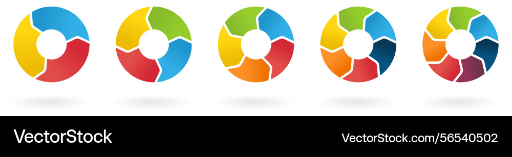 Circle divided into equal steps segments version Circle divided into equal steps segments version Vector Image