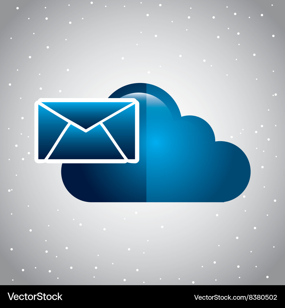 Cloud computing design vector image