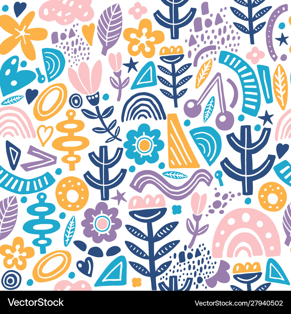 Collage style seamless repeat pattern Collage style seamless repeat pattern vector image