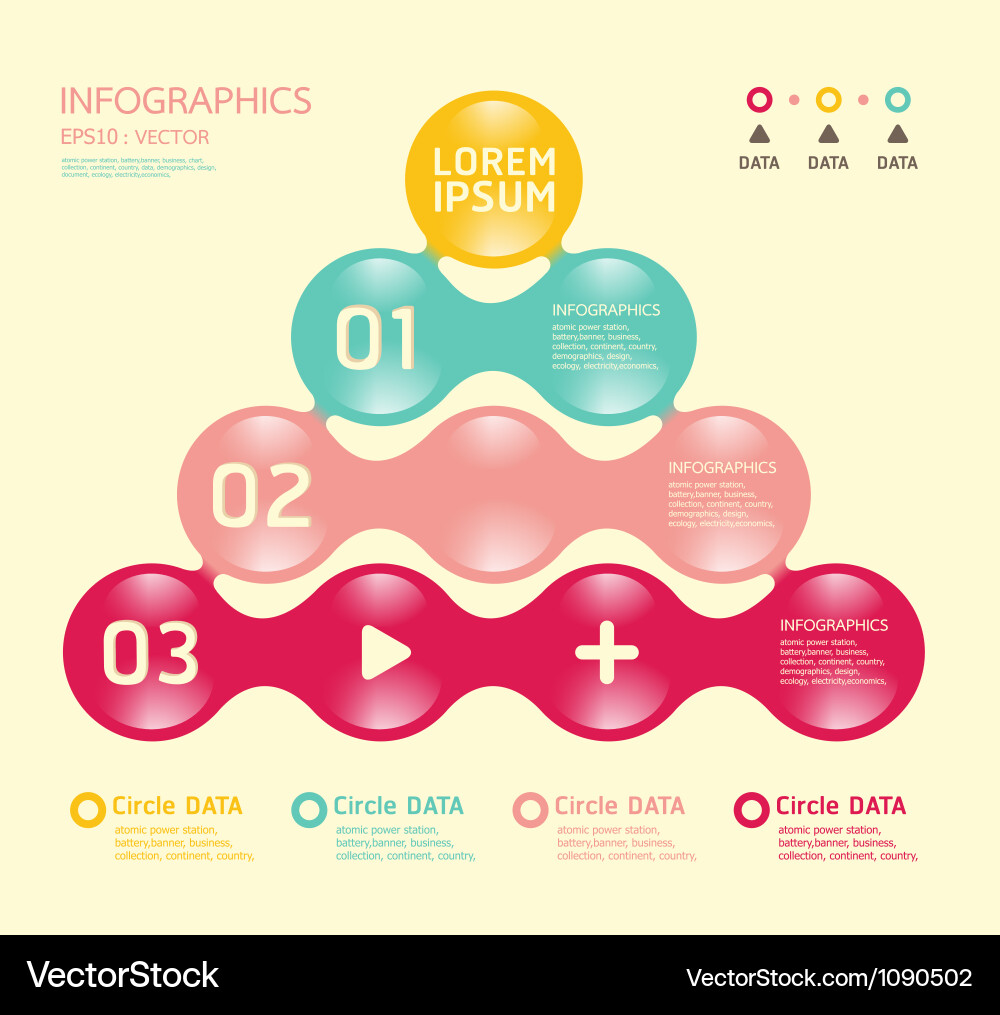 Colorful Circle Infographic Template vector image