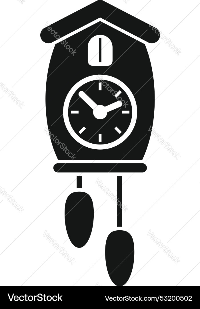 Cuckoo clock striking showing time passing Cuckoo clock striking showing time passing vector image