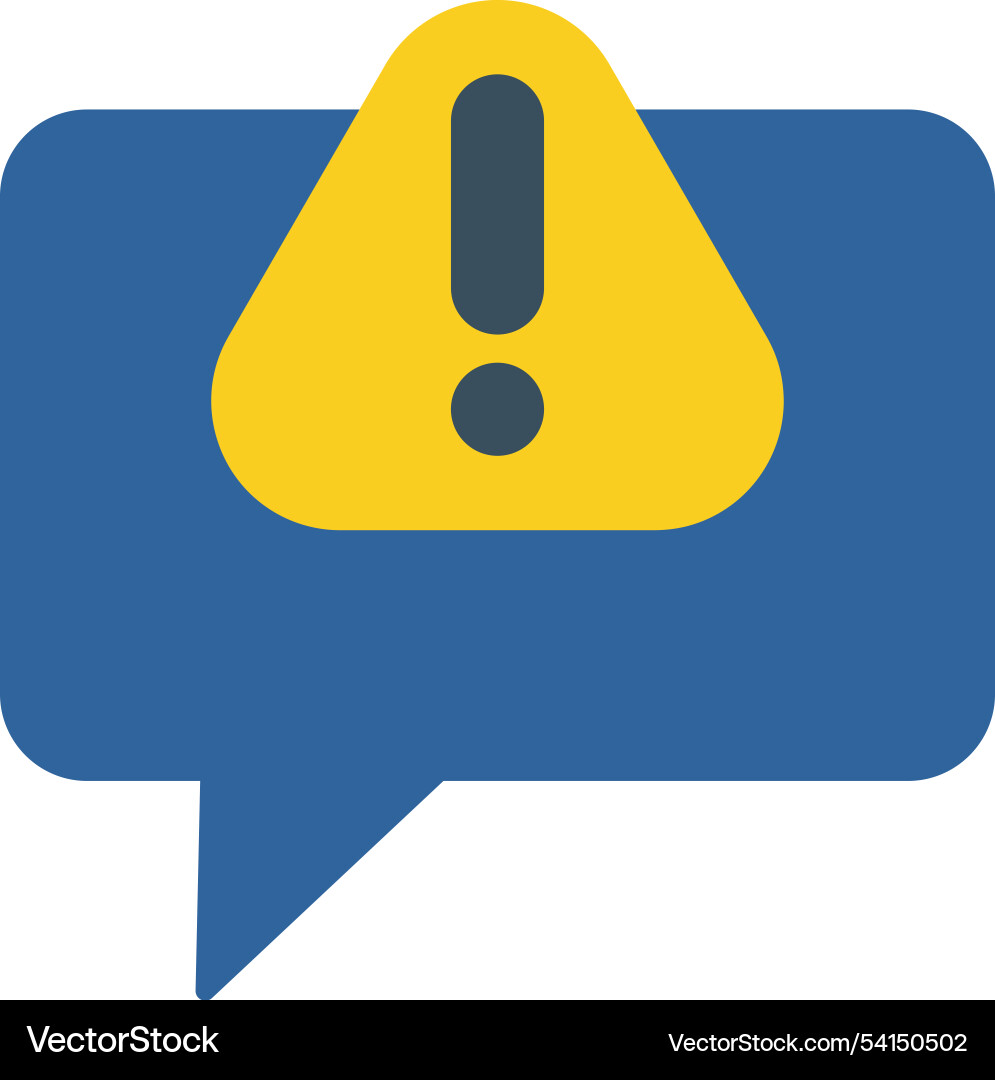 Error message flat icon design vector image