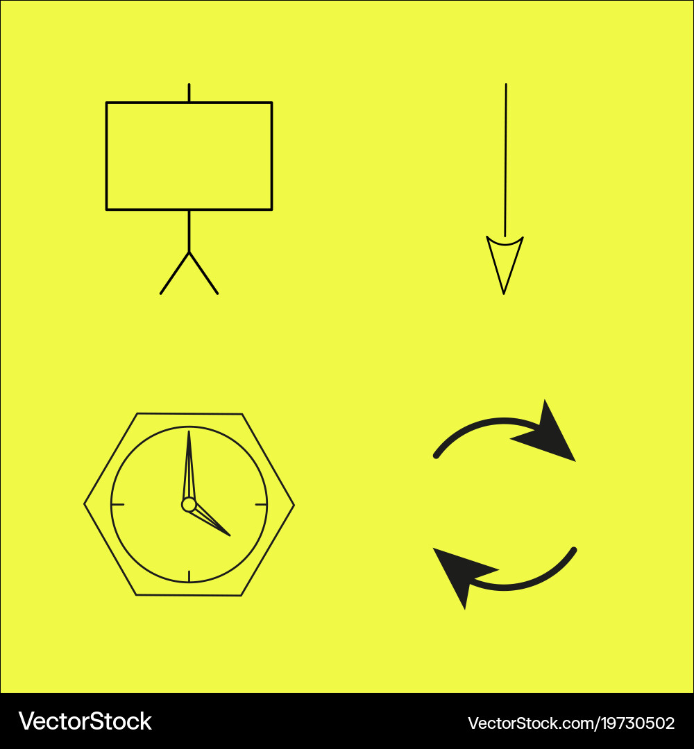 Essential linear icon set Vector Image