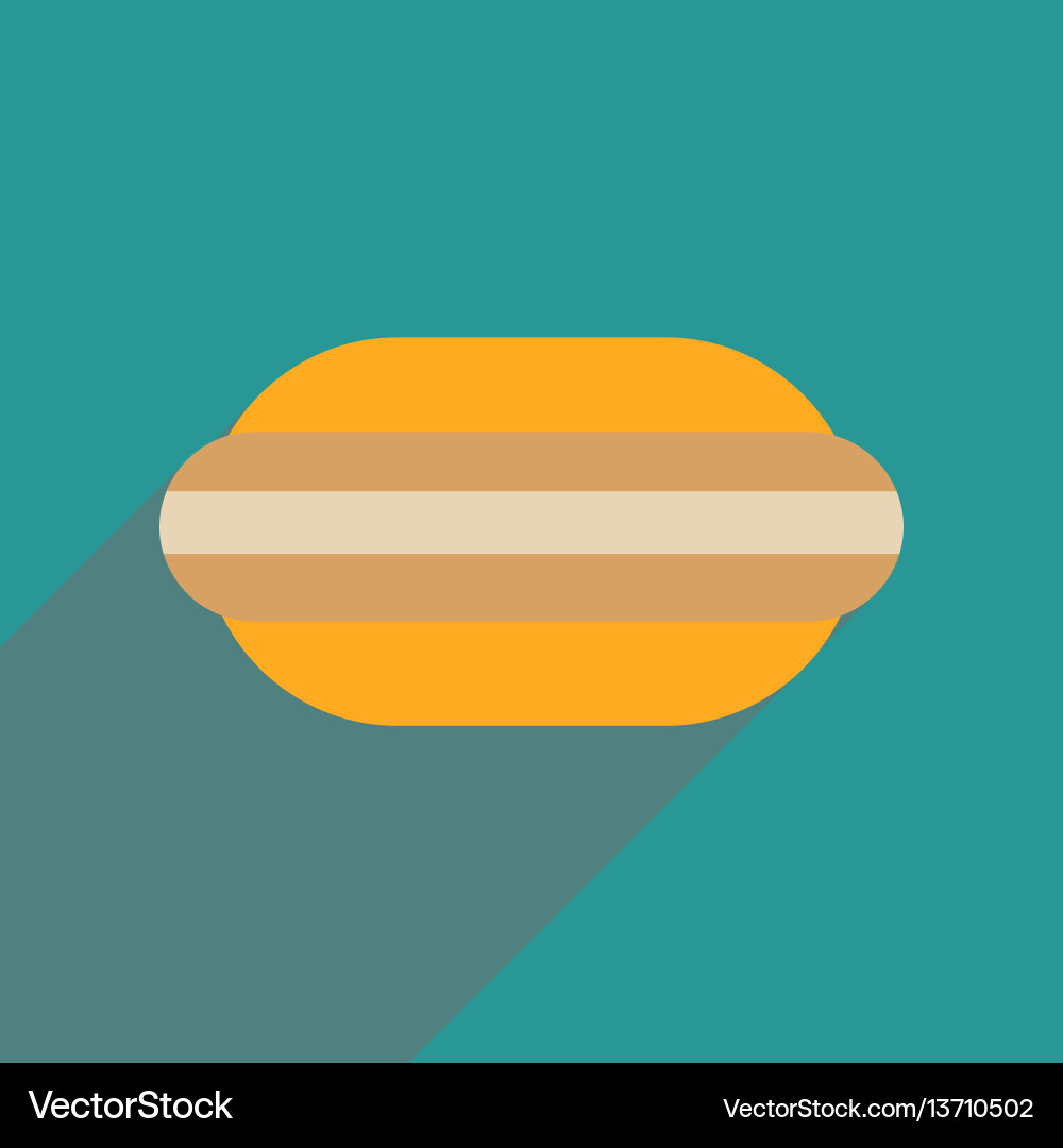 Flat web icon with long shadow macaroon Vector Image