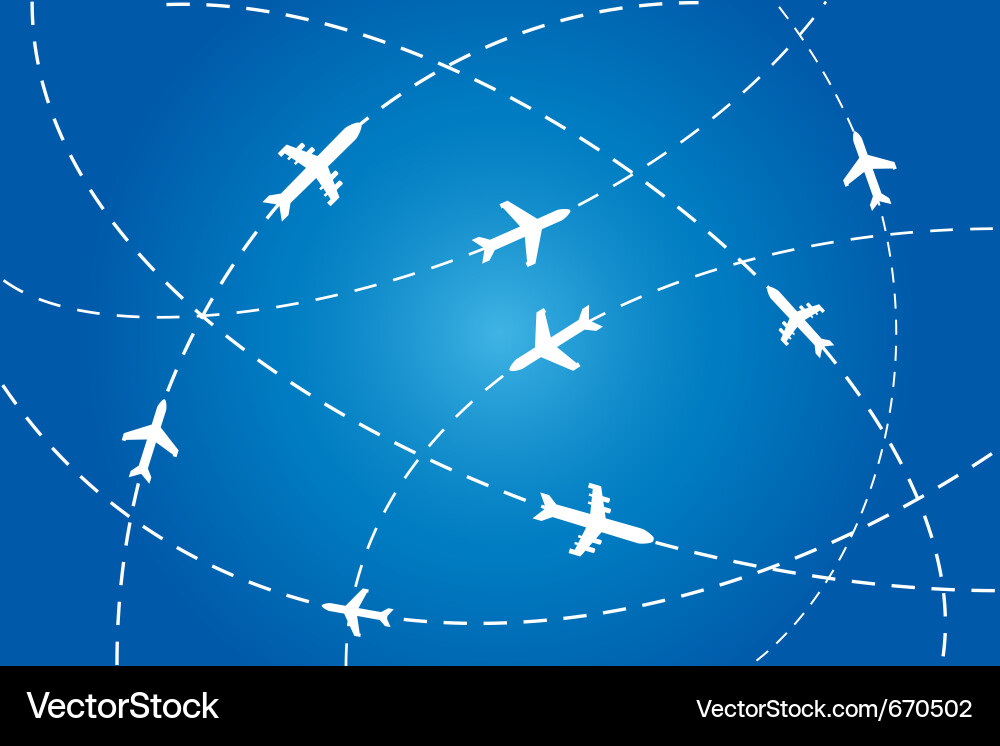 Flight Path Route vector image