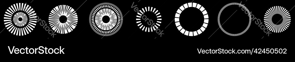 Geometric circle element with dashed lines Geometric circle element with dashed lines vector image