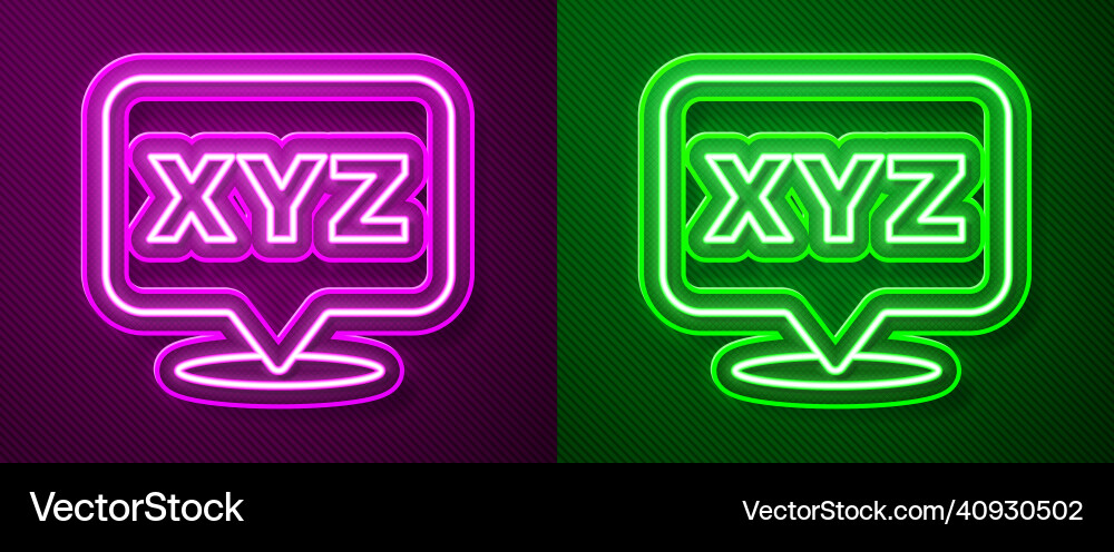 Glowing neon line xyz coordinate system icon Glowing neon line xyz coordinate system icon vector image