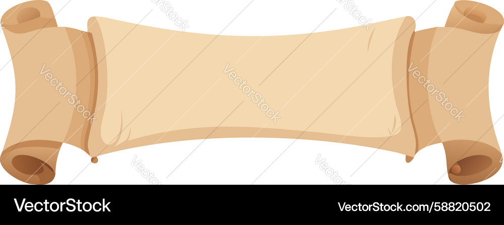 Old Scroll Banner - Rustic Paper Vector Image