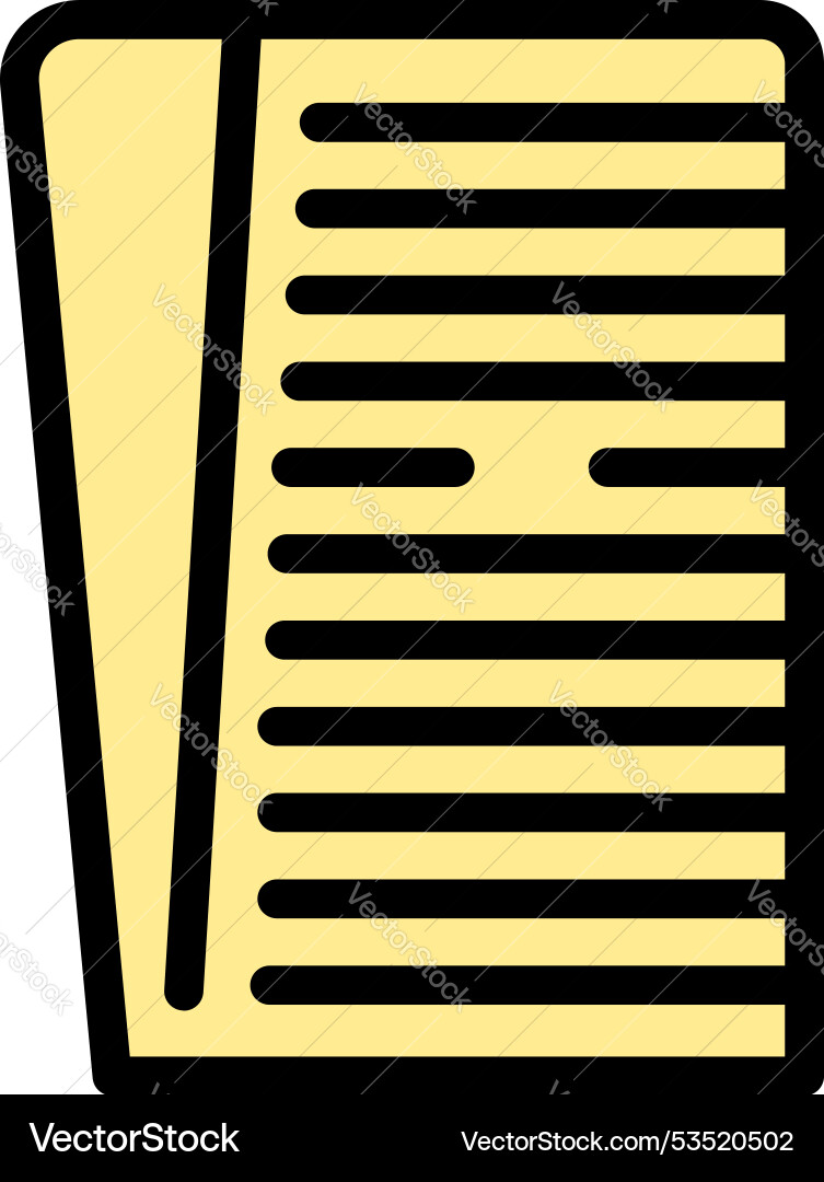 Simple yellow notepad is open and ready Simple yellow notepad is open and ready vector image