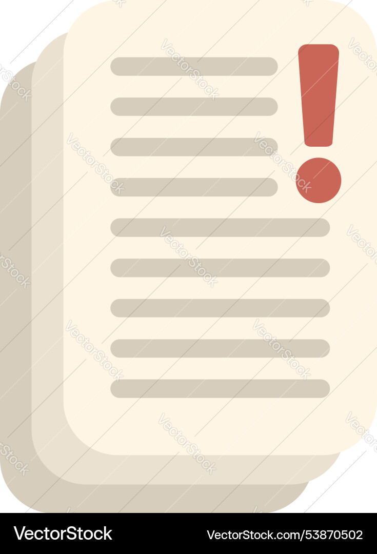 Stack of paper is showing an important information Stack of paper is showing an important information vector image