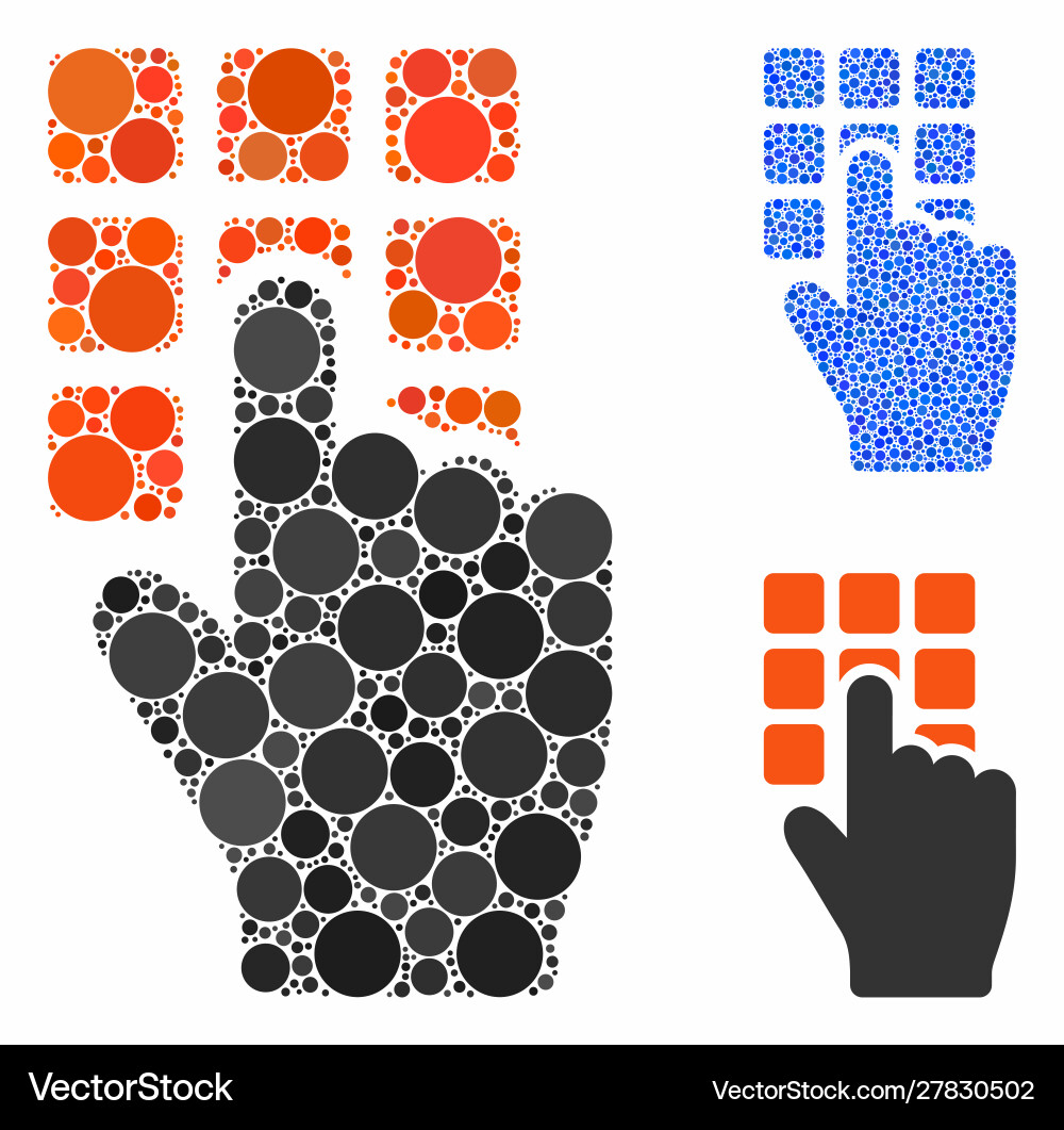 Type password composition icon round dots vector image