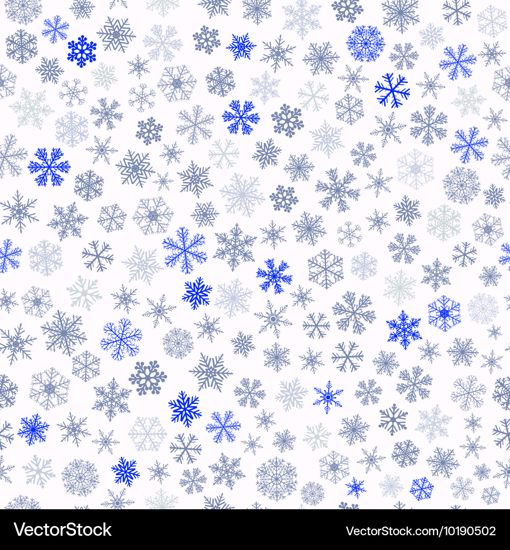 Winter Snowflake Seamless Pattern Vector Image