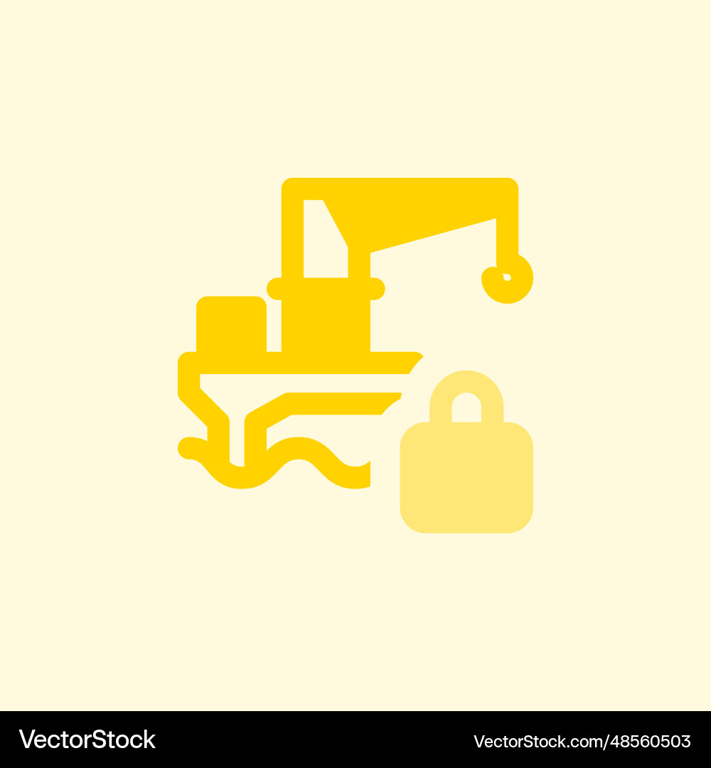 Advance system security in mining crane Vector Image