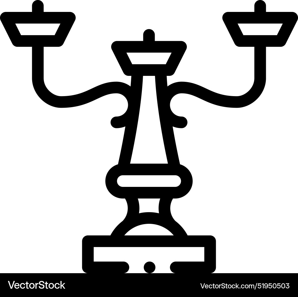 Candlestick icon thin linear style design Candlestick icon thin linear style design Vector Image