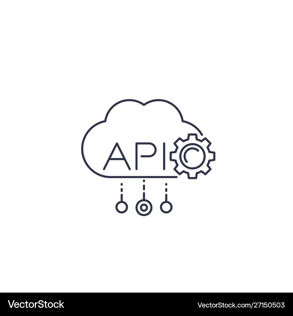 Cloud API Integration Icon vector image