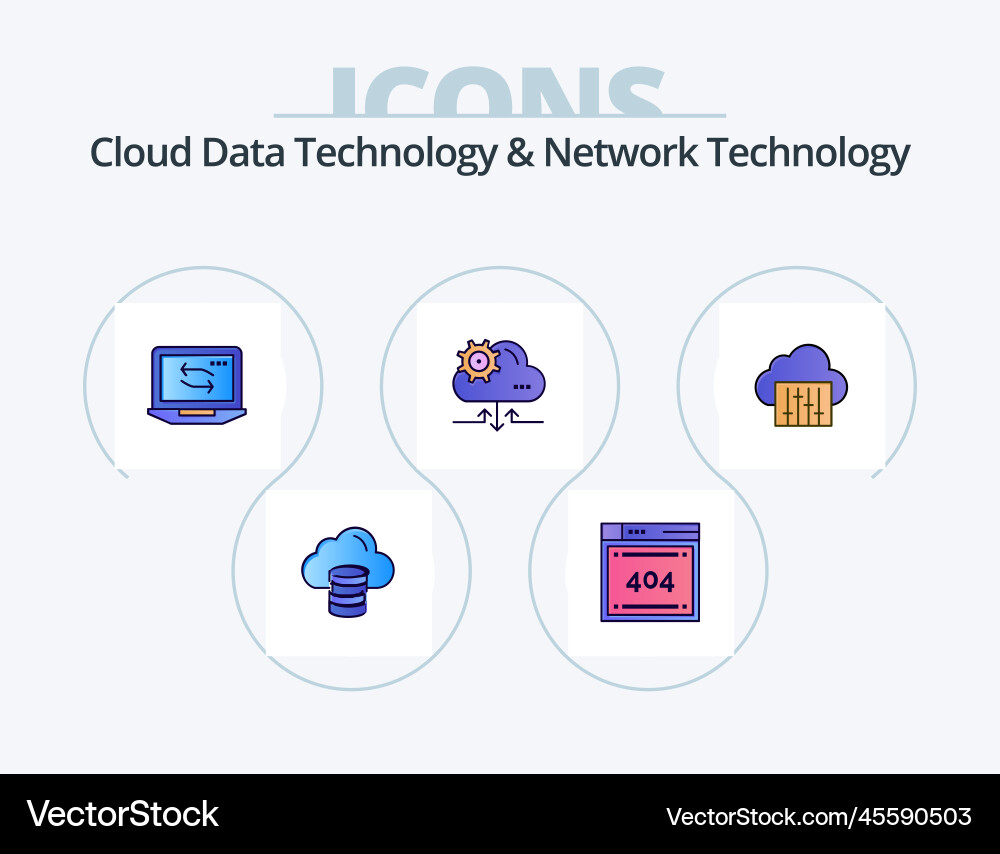 Cloud data technology and network line vector image