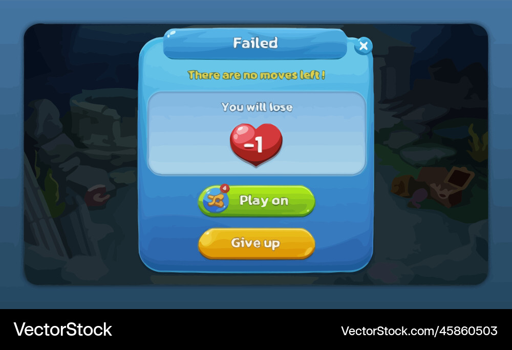 Complete set of level button game ui pop-up icon vector image
