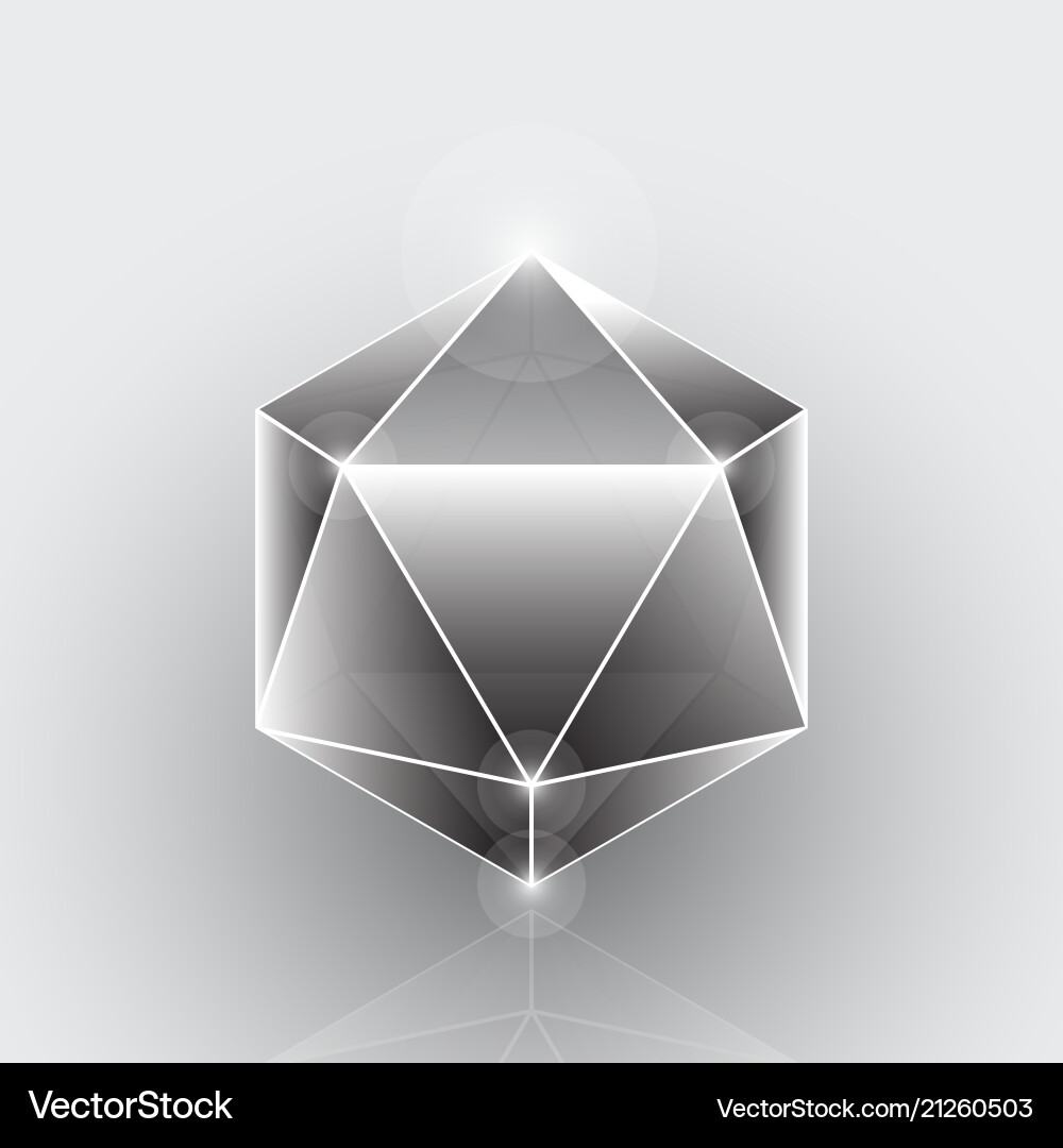 Create polygon geometric gemstone element Create polygon geometric gemstone element vector image