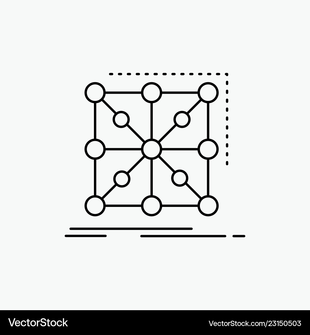 Data framework app cluster complex line icon Data framework app cluster complex line icon vector image