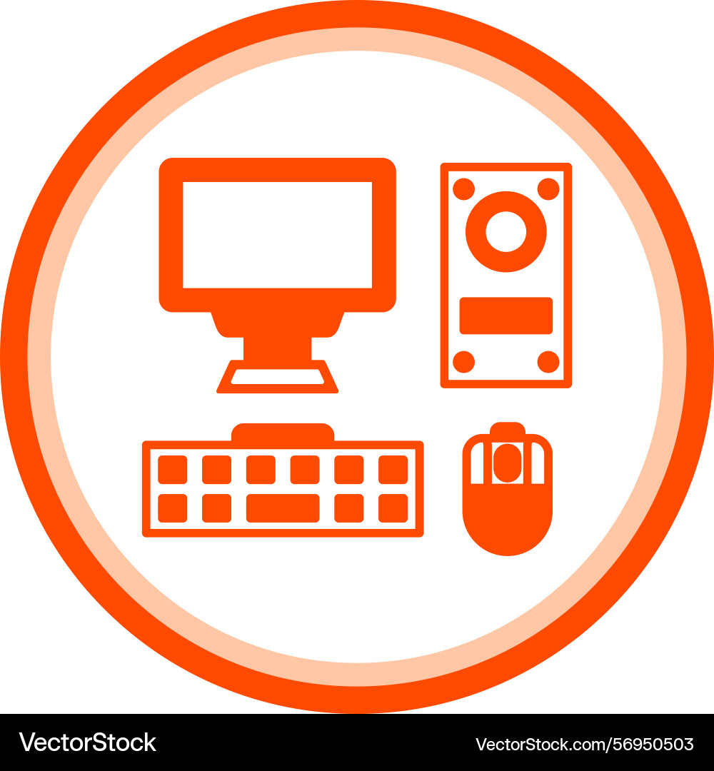 Desktop computer icon Vector Image