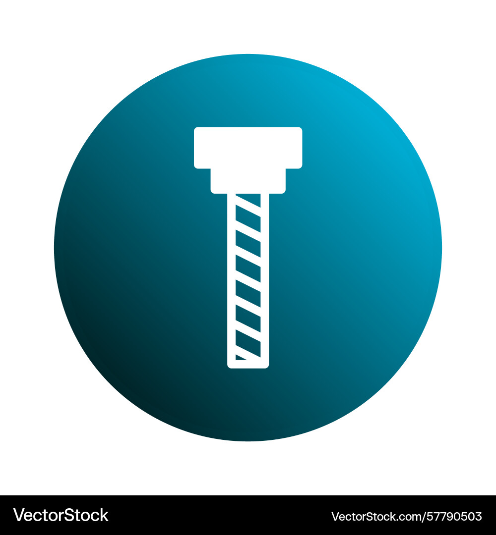 Drill bit icon inside a circular design Vector Image