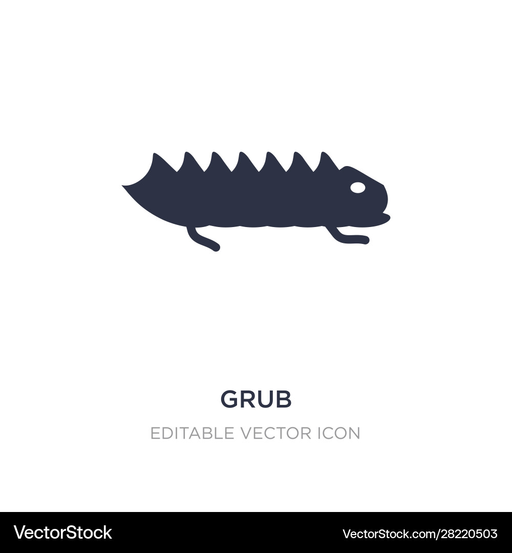 Grub icon on white background simple element from Grub icon on white background simple element from vector image