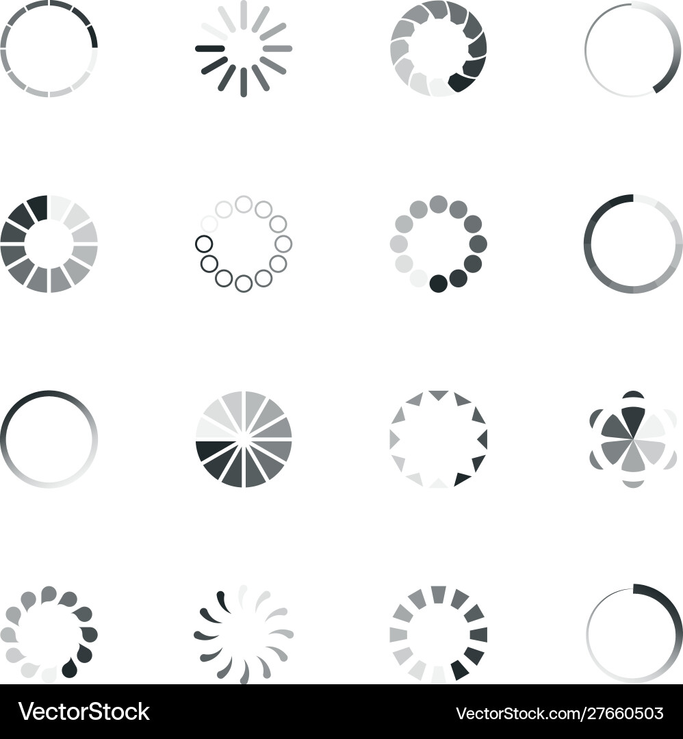 Icon web ui Template-Puffering laden Icon web ui Template-Puffering laden vektorbild