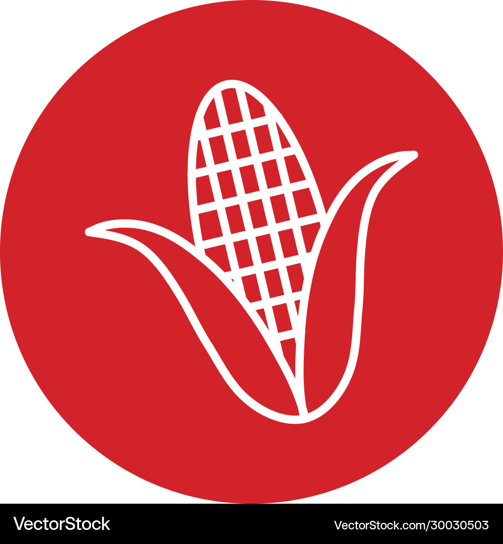 Isolated corn block style icon design Isolated corn block style icon design Vector Image