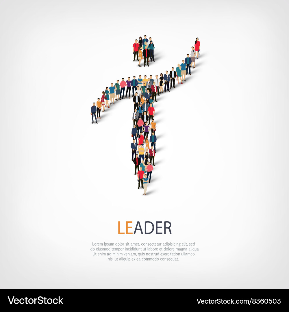 Isometric Crowd Shape Vector Image