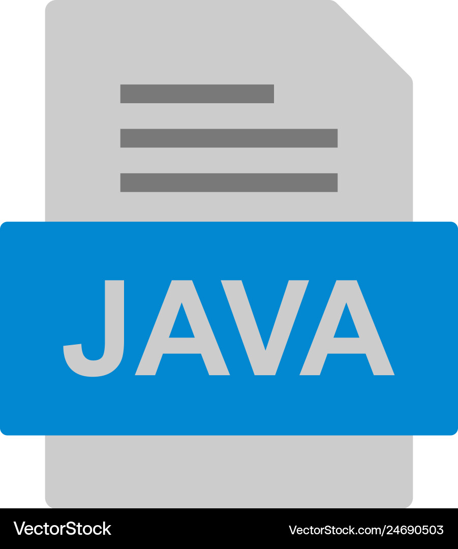 Java Datei Dokument Symbol vektorbild