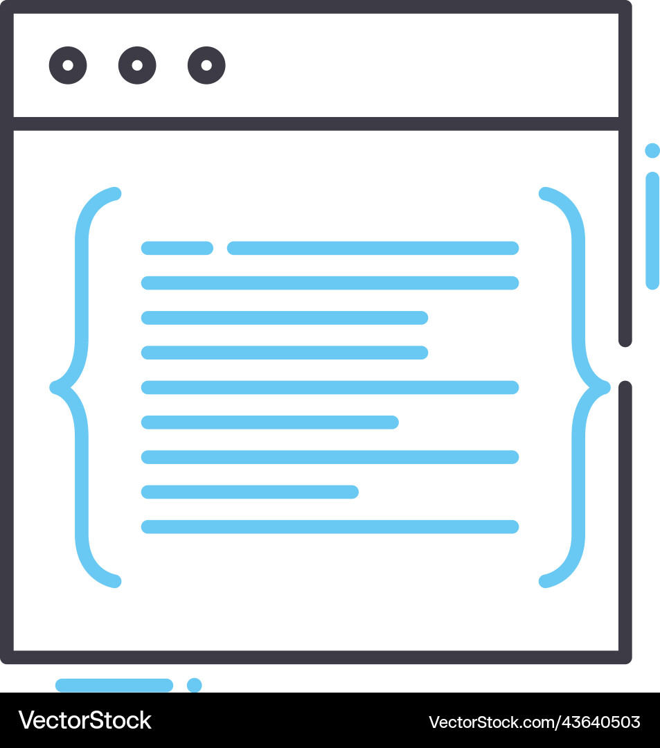 Manual programming line icon outline symbol Manual programming line icon outline symbol Vector Image