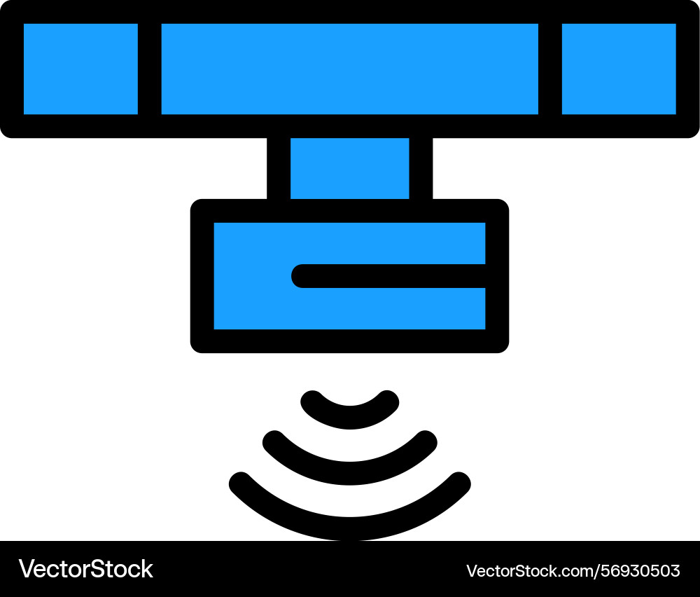Motion sensor line filled style icon design Vector Image