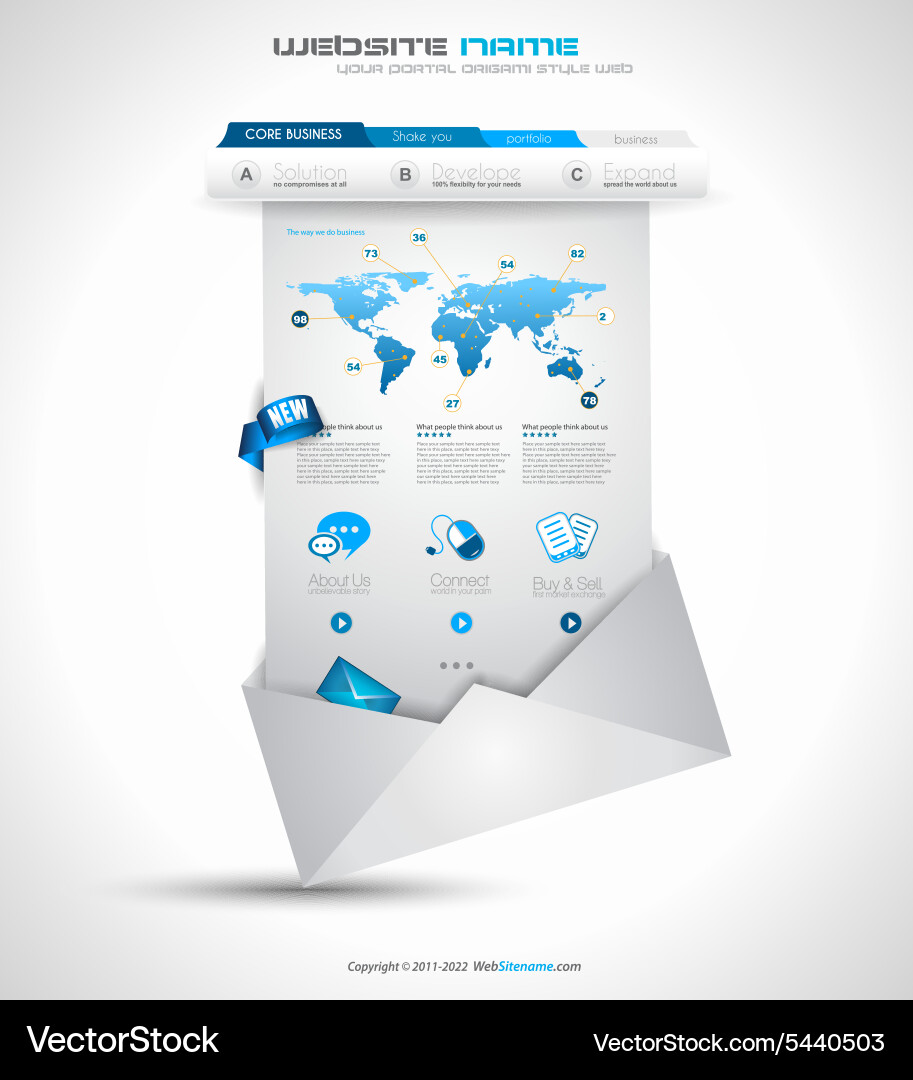 Quality clean web elements for blog and sites Vector Image