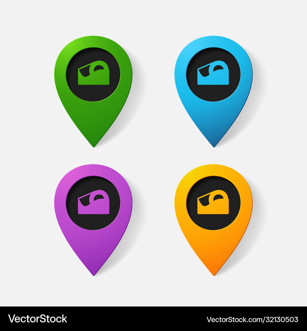 Realistic color pointer scotch tape vector image