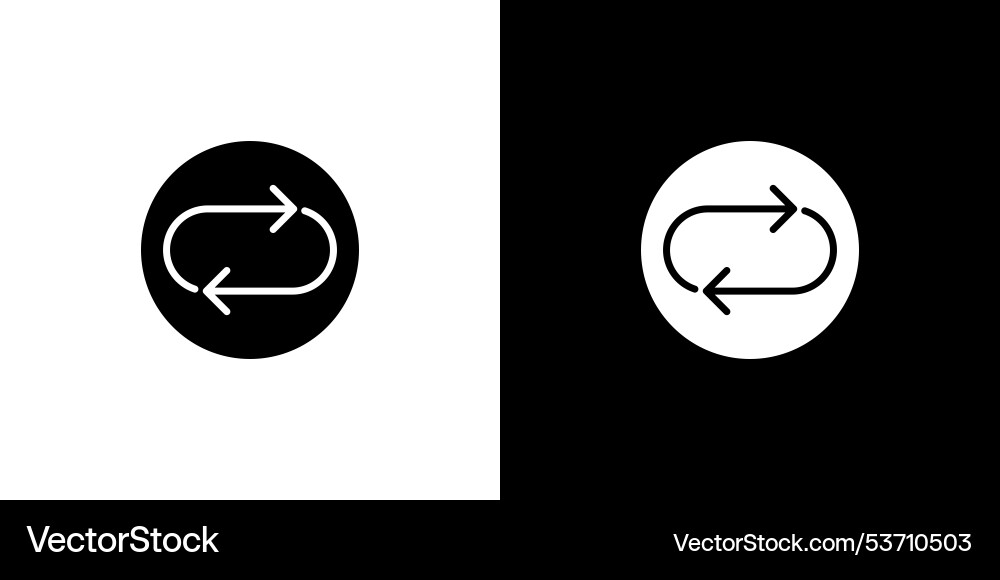 Repeat reload arrow icon art design vector image