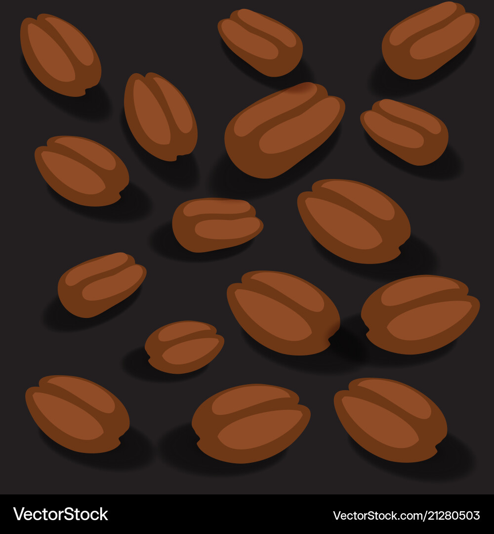 Seamless pattern with coffee grains backdrop Seamless pattern with coffee grains backdrop vector image