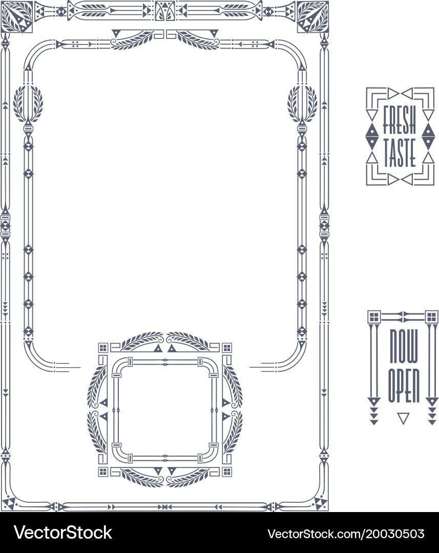 Set of decorative border frames Vector Image
