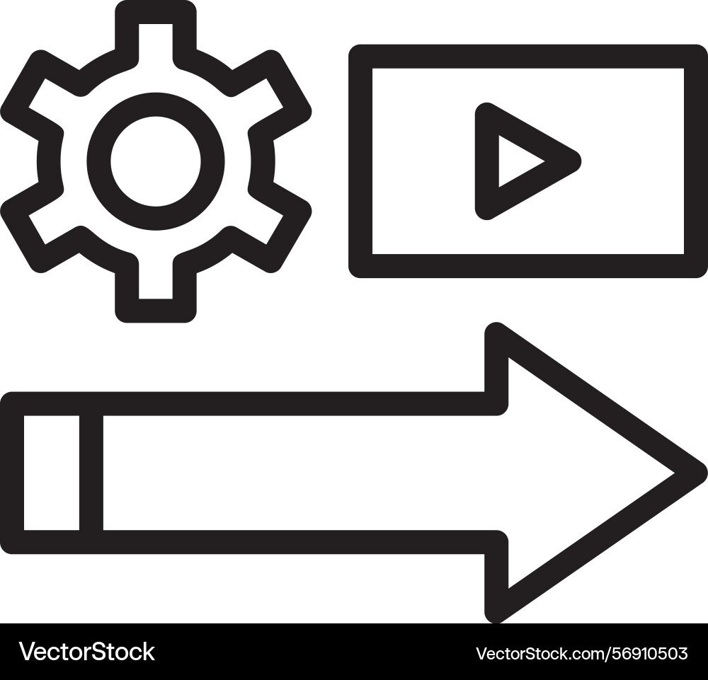 Shift stream linear style icon design vector image