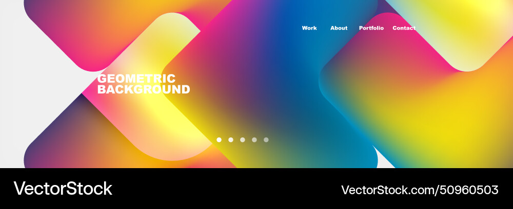 Square internet web page design template Vector Image
