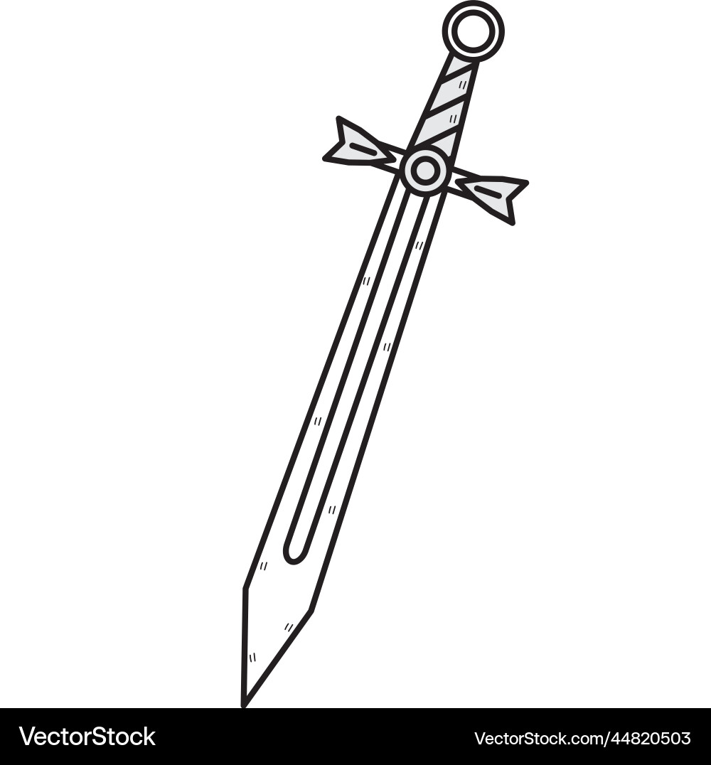 Sword knights weapon image for graphics Sword knights weapon image for graphics Vector Image