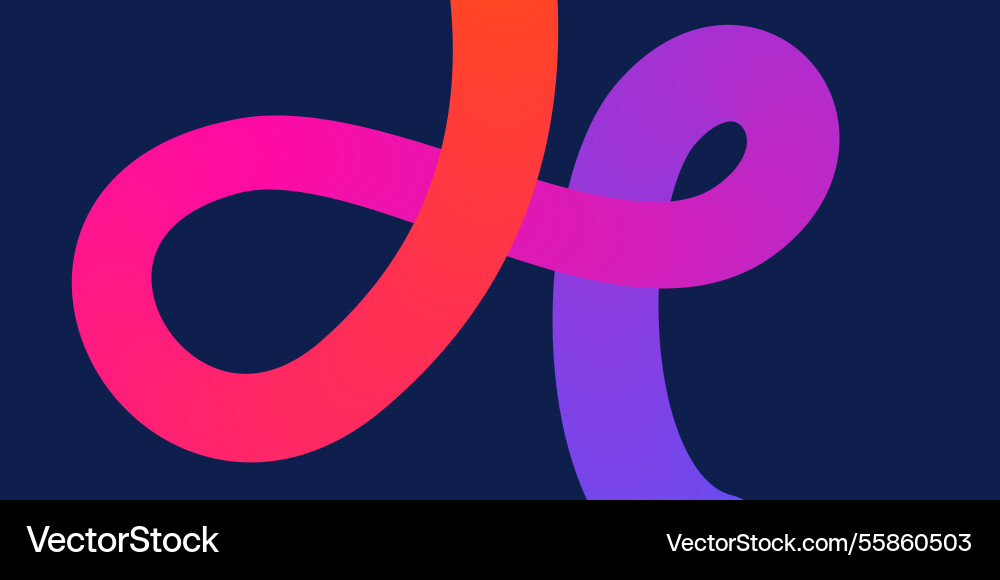 Template with colorful gradient squiggles shapes vector image