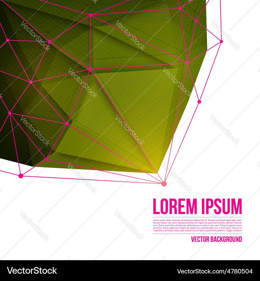 3D Wireframe Technology Background vector image