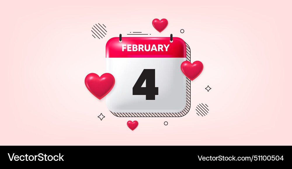 4th day of the month icon event schedule date 4th day of the month icon event schedule date vector image