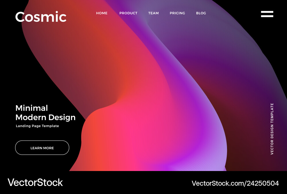 Abstract 3D Flow Shape Template Vector Image